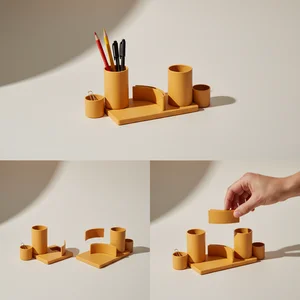 Vibrant orange office supplies