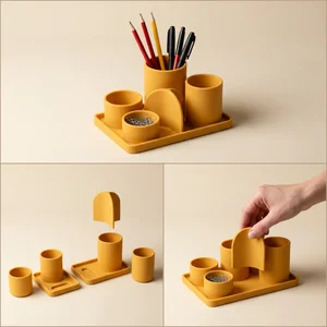 Vibrant orange office supplies