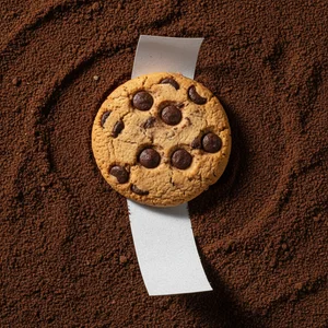 Gourmet cookie with cream swirl