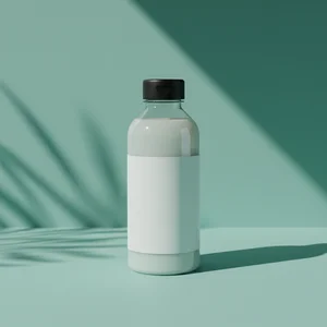 Serene skincare in shadow light