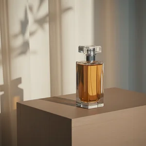 Subtle radiant perfume bottle