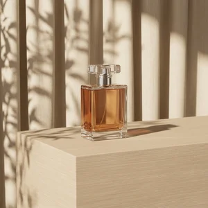 Subtle radiant perfume bottle