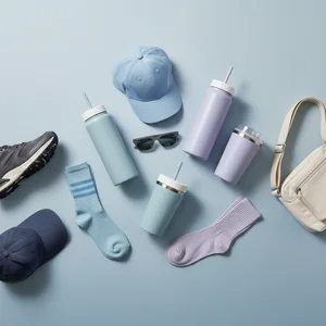 Pastel Sneaker Collection Flat Lay