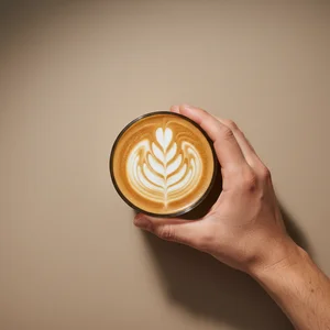 Warm morning latte art