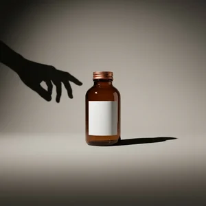 Elixir bottle with subtle shadow
