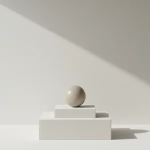 Minimalist white product podium