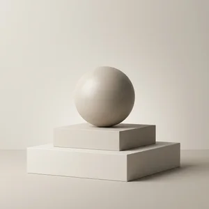 Minimalist podium with sphere