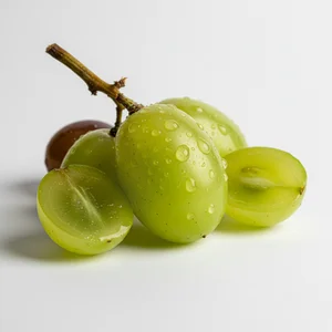 Fresh Green Grapes in Water