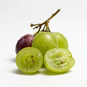 Fresh Green Grapes in Water