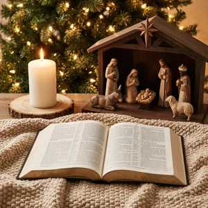 Traditional Christmas Nativity scene