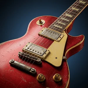 Classic red electric guitar