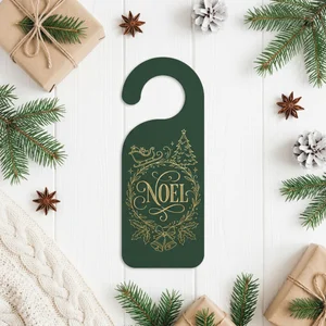 Festive Noel door hanger flat lay