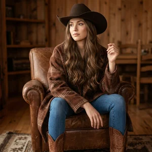 Rustic cabin style portrait