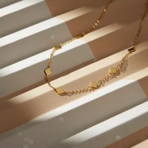 Minimalist spike pendant necklaces