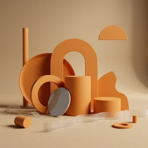 Warm abstract product display