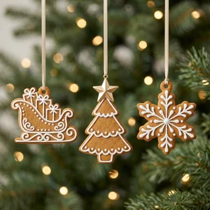 Festive hanging gingerbread cookies