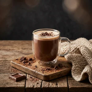 Cozy hot chocolate autumn vibe