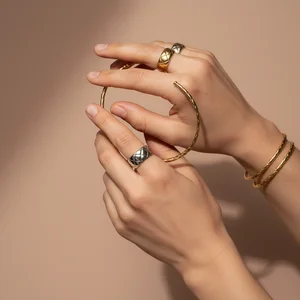 Artistic Gold Ring Display