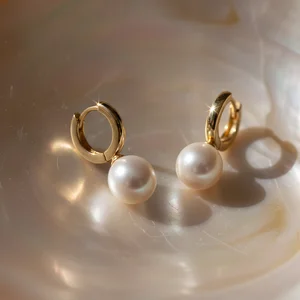 Oceanic Pearl Hoops