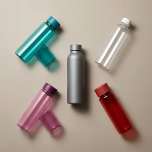 Colorful reusable water bottles