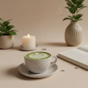 Serene mindful morning moment