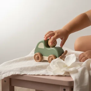 Baby Hands with Wooden Toy