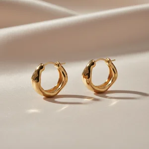 Elegant gold hoop earrings
