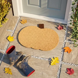Autumn Pumpkin Doormat Setting