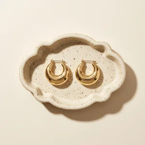 Minimalist gold stud earrings