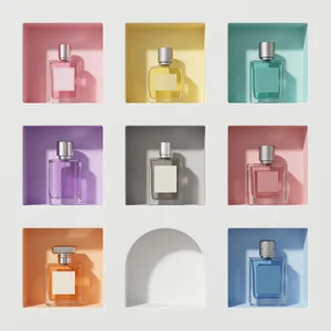 Pastel product display alcoves