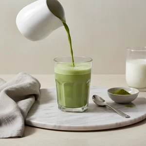 Fresh Matcha Latte Moment
