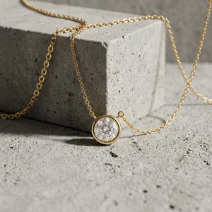 Elegant gold ring necklace
