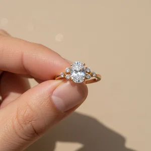 Delicate diamond engagement ring