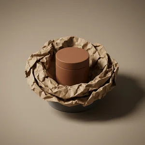 Rustic wrapped dark bottle