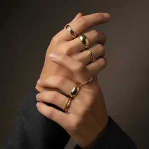 Chic rings and blazer