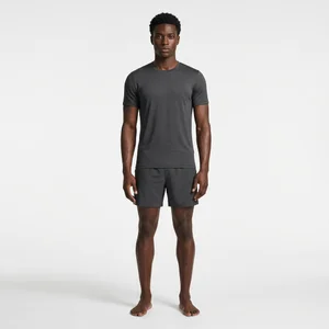 Men's gray athletic set on model
