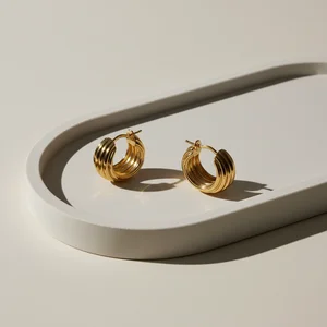Chic gold hoop earrings