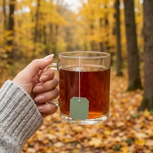 Cozy autumn tea break