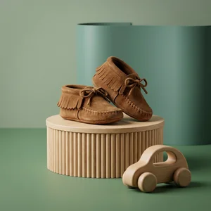 Adorable baby shoes and toy