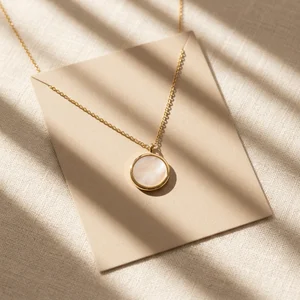 Gold necklace with blind shadows