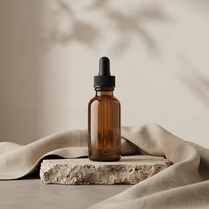 Natural serum on stone pedestal