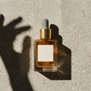 Minimalist Perfume with Shadow