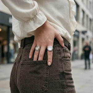Urban style silver rings