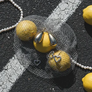 Vibrant Lemon Decor with Pearls