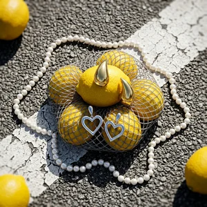 Vibrant Lemon Decor with Pearls