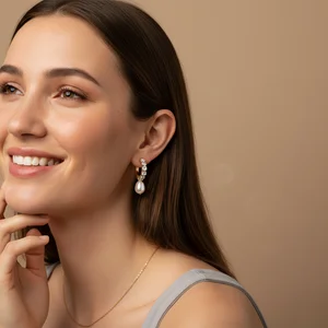 Elegant earring portrait