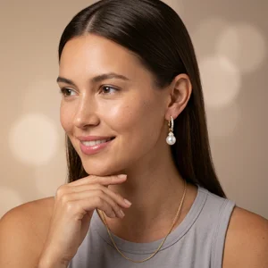 Elegant earring portrait