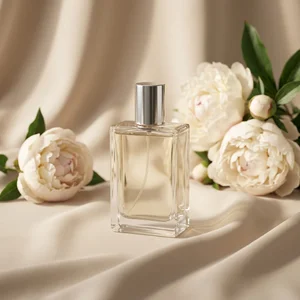 Elegant perfume with peonies