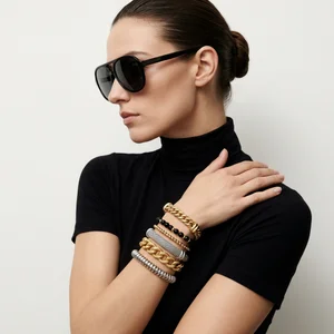 Chic accessories on model