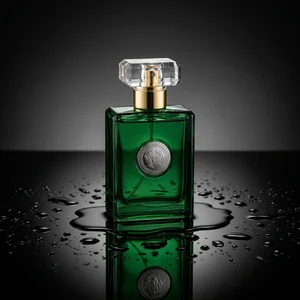 Mysterious Green Perfume Bottle